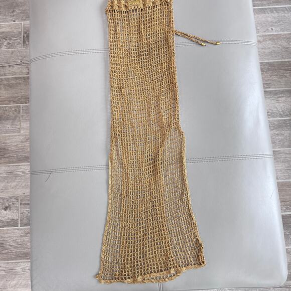 Lisa Maree Women's XS Make it KNown Ner Dress in Gold Metallic - Picture 8 of 8